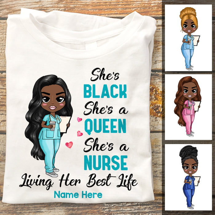 Personalized Nurse Living Her Life T Shirt JL146 30O47 1