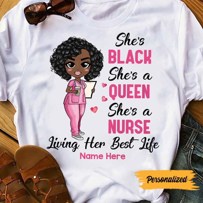 Personalized Nurse Living Her Life T Shirt JL146 30O47 1