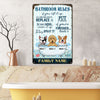 Personalized Dog Bathroom Rules Metal Sign JL148 30O53 1