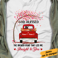 Personalized Couple Husband Wife Red Truck T Shirt JL142 81O57 thumb 1