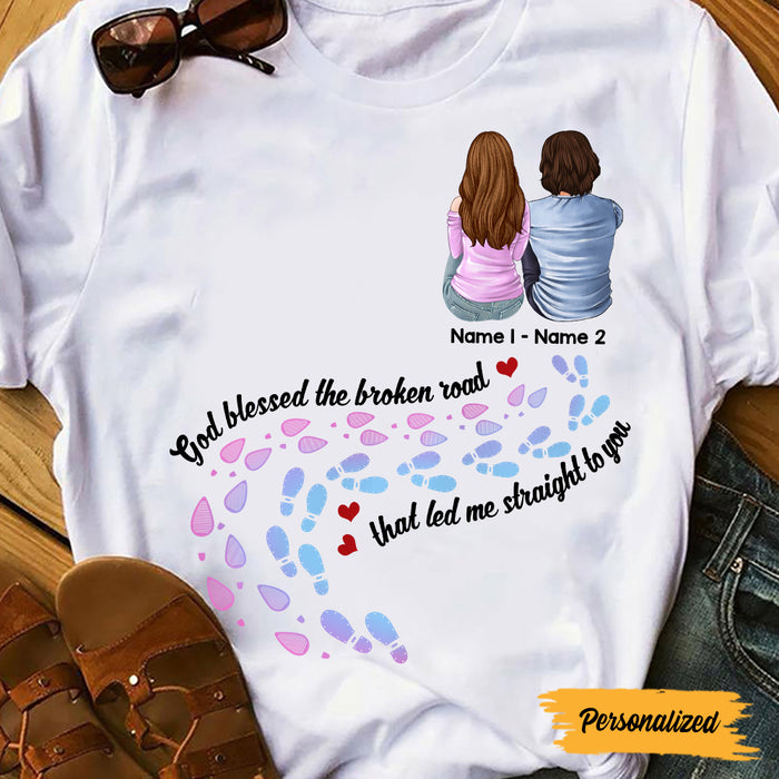 Personalized Love Couple God Blessed Husband Wife T Shirt JL141 81O47 1