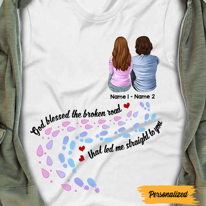 Personalized Love Couple God Blessed Husband Wife T Shirt JL141 81O47 1