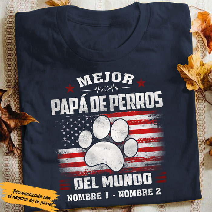 Personalized Papá Perro Spanish Dog Dad T Shirt AP141 67O57 1