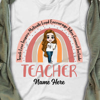 Personalized Back To School Teacher Rainbow T Shirt JL165 95O57 thumb 1