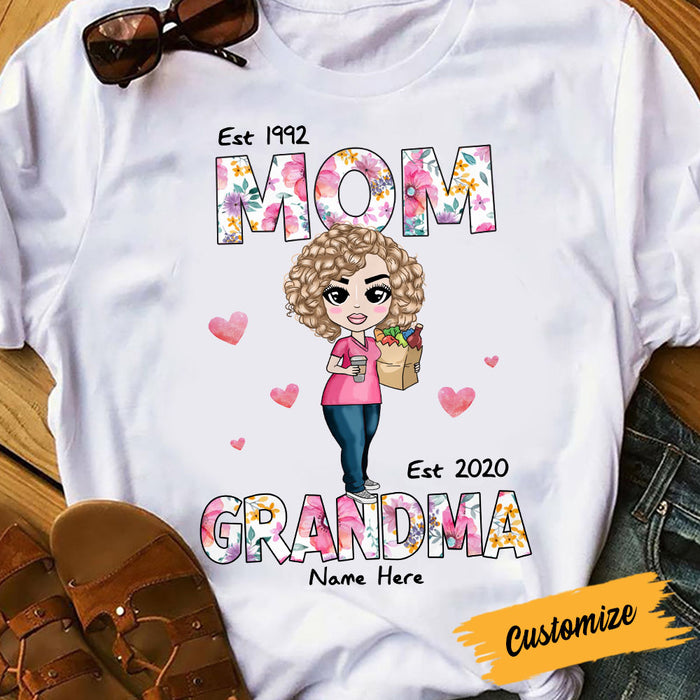 Personalized Mom Grandma Est T Shirt JL192 30O58 1
