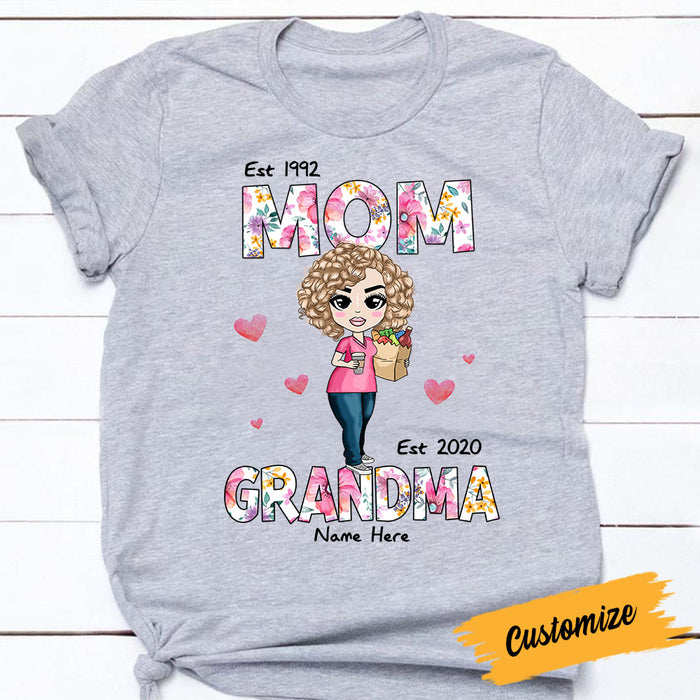 Personalized Mom Grandma Est T Shirt JL192 30O58 1