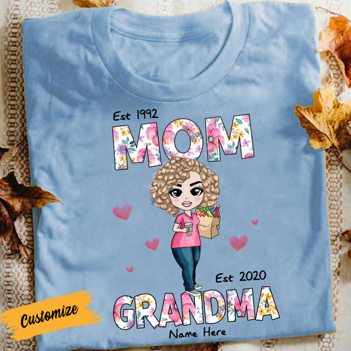 Personalized Mom Grandma Est T Shirt JL192 30O58 1