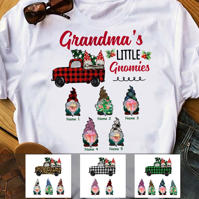 Personalized Grandma Gnomes In Red Truck Christmas T Shirt OB72 95O58 1