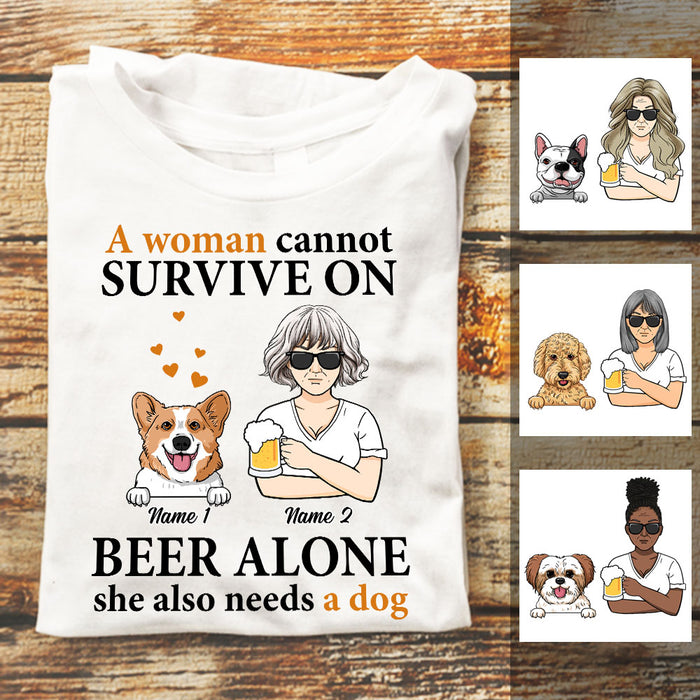 Personalized Dog Mom T Shirt JL194 95O53 1