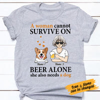 Personalized Dog Mom T Shirt JL194 95O53 thumb 1