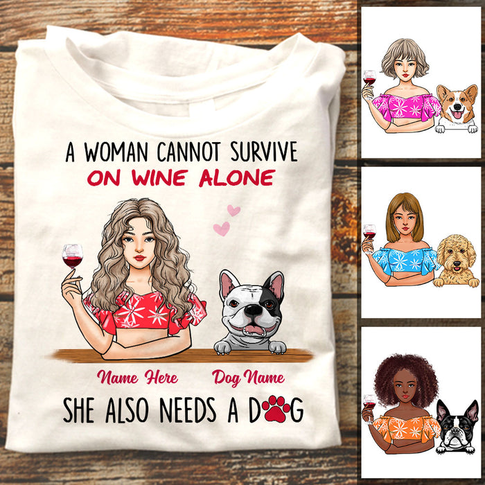 Personalized Dog Mom T Shirt JL195 95O58 1