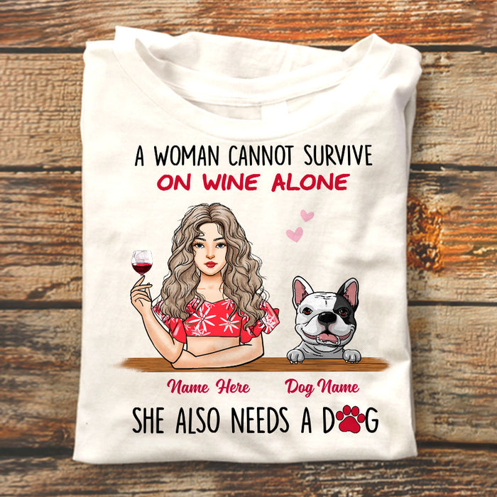 Personalized Dog Mom T Shirt JL195 95O58 1
