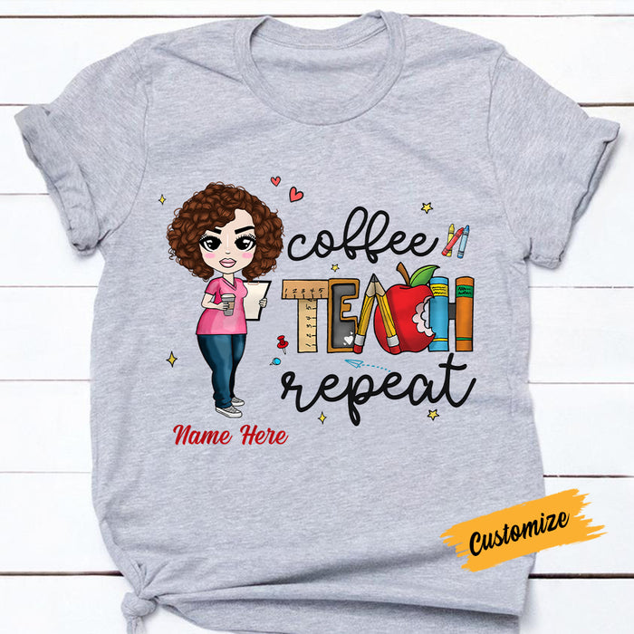 Personalized Teacher Back To School Coffee Teach T Shirt JL194 30O57 1