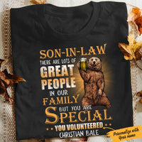 Personalized Son-in-Law Bear T Shirt JN131 95O65 thumb 1
