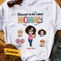 Personalized Blessed To Be Called Mom T Shirt JL201 95O36 thumb 1