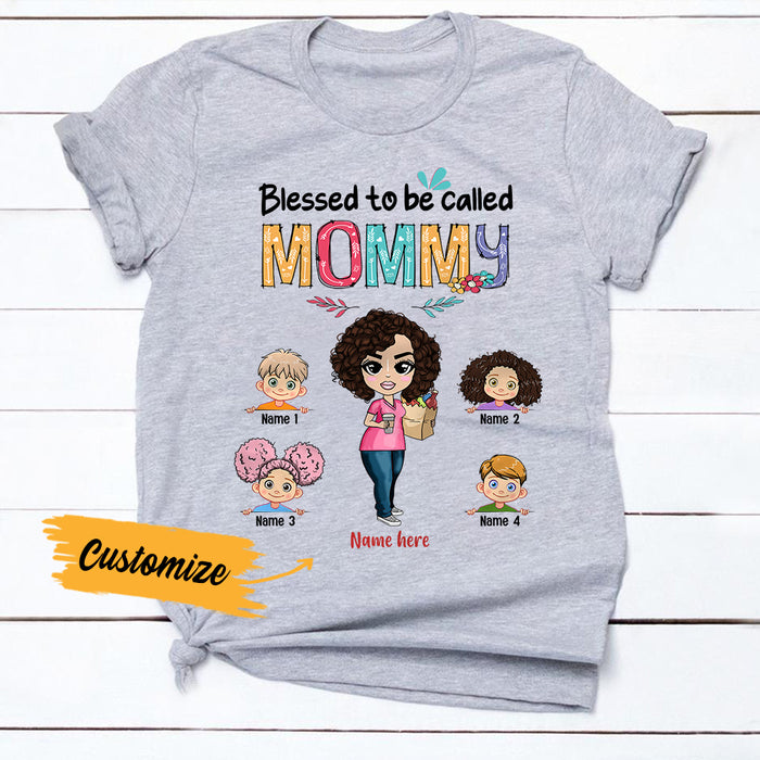Personalized Blessed To Be Called Mom T Shirt JL201 95O36 1