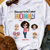 Personalized Blessed To Be Called Mom T Shirt JL201 95O36 thumb 1