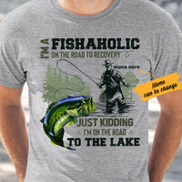 Personalized Fishing Fishaholic T Shirt JL202 81O36 thumb 1