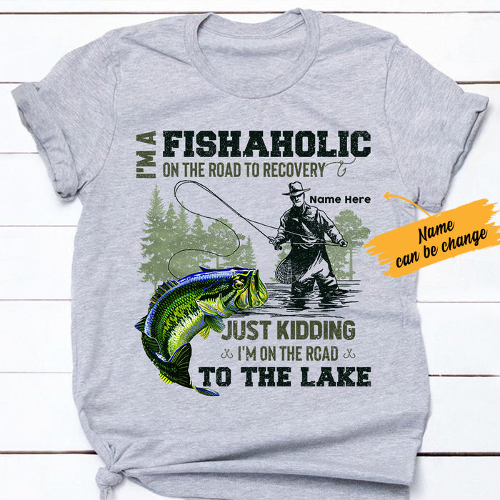 Personalized Fishing Fishaholic T Shirt JL202 81O36 1