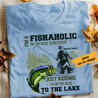 Personalized Fishing Fishaholic T Shirt JL202 81O36 thumb 1
