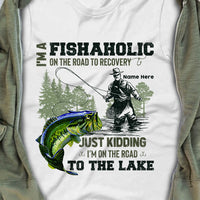 Personalized Fishing Fishaholic T Shirt JL202 81O36 thumb 1