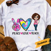 Personalized Teacher Back To School Peace Love T Shirt JL211 95O34 1