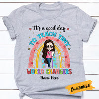 Personalized Teacher Rainbow Back To School T Shirt JL213 30O57 thumb 1
