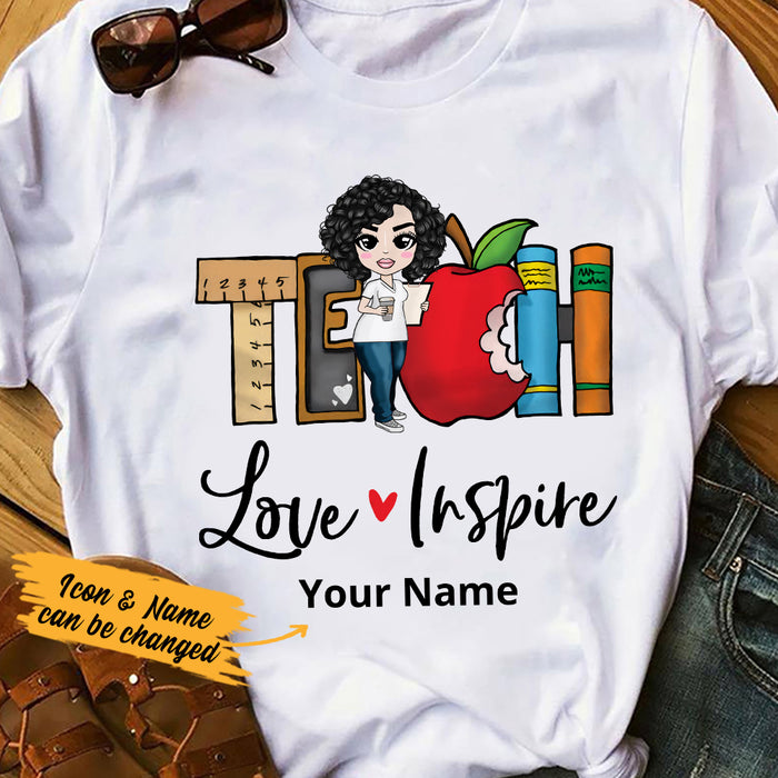 Personalized Teacher Back To School Love Inspire T Shirt JL232 24O36 1