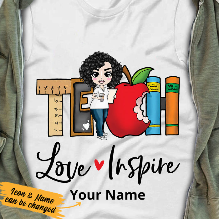 Personalized Teacher Back To School Love Inspire T Shirt JL232 24O36 1