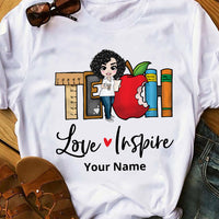 Personalized Teacher Back To School Love Inspire T Shirt JL232 24O36 thumb 1