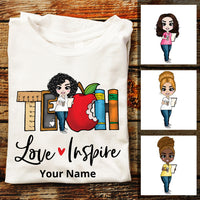 Personalized Teacher Back To School Love Inspire T Shirt JL232 24O36 thumb 1