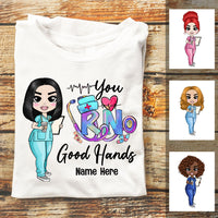 Personalized Nurse Good Hands T Shirt JL234 24O53 thumb 1