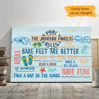 Personalized Pool Rules Family Canvas JN151 81O34 thumb 1