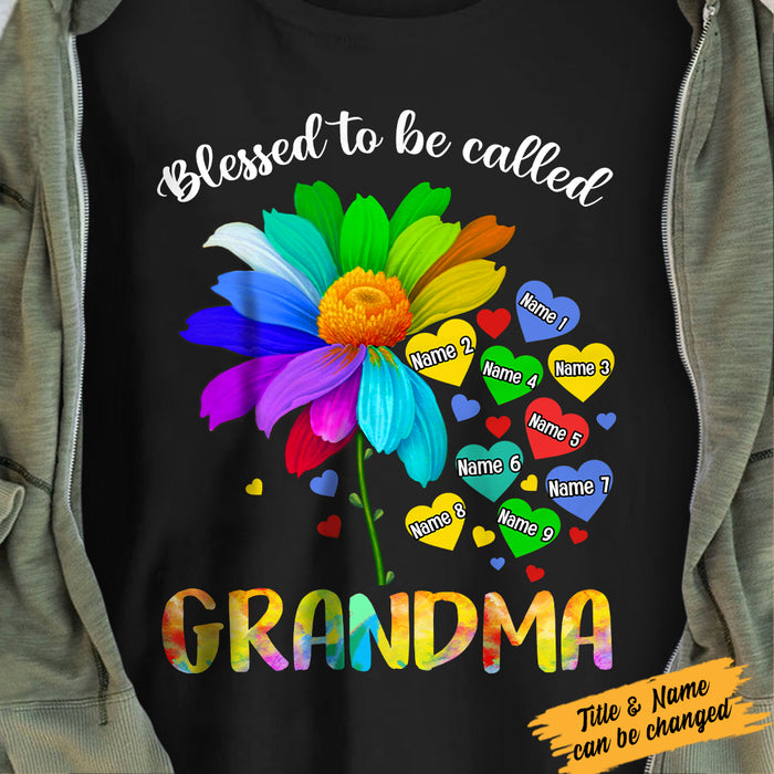 Personalized Blessed To Be Called Mom Grandma T Shirt JL234 95O34 1