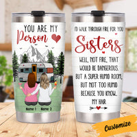 Personalized Camping Friends Steel Tumbler JL236 30O57 thumb 1