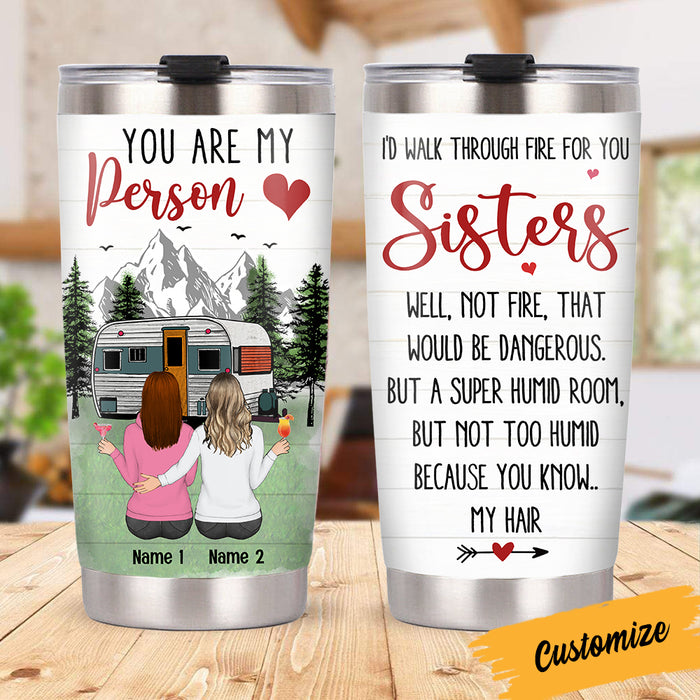 Personalized Camping Friends Steel Tumbler JL236 30O57 1