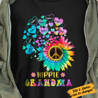 Personalized Hippie Mom Grandma T Shirt JL235 95O34 thumb 1
