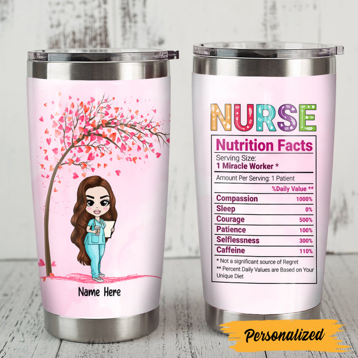 Personalized Nurse Nutrition Facts Mug Steel Tumbler JL234 30O47 1