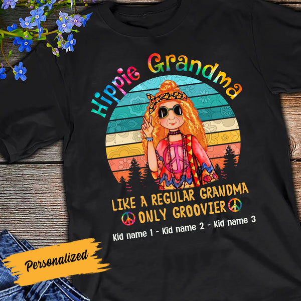 hippie grandma tee shirt