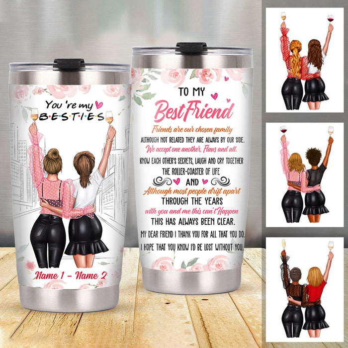 Personalized Friends Sisters Steel Tumbler JL2310 24O34 1