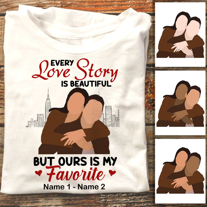 Personalized Couple Love Story T Shirt JL2311 24O58 1