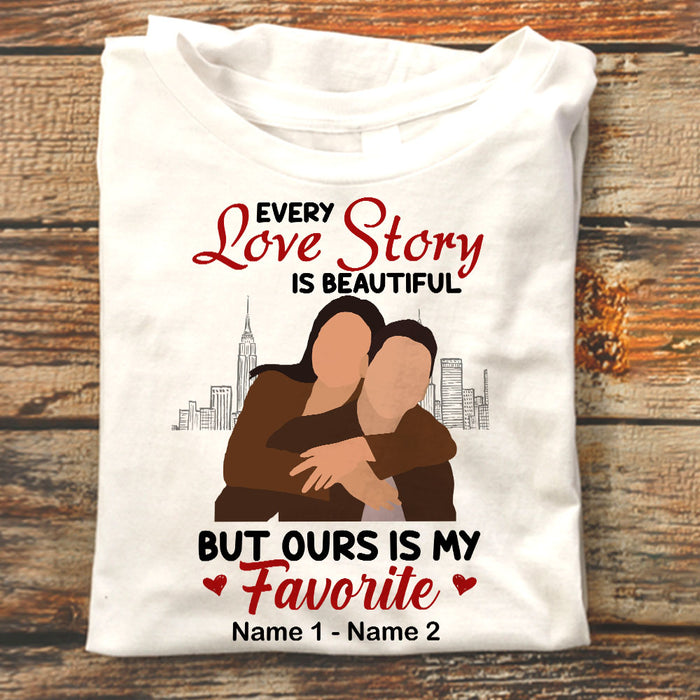 Personalized Couple Love Story T Shirt JL2311 24O58 1