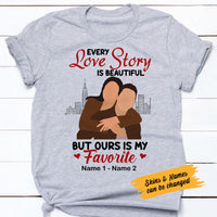 Personalized Couple Love Story T Shirt JL2311 24O58 thumb 1