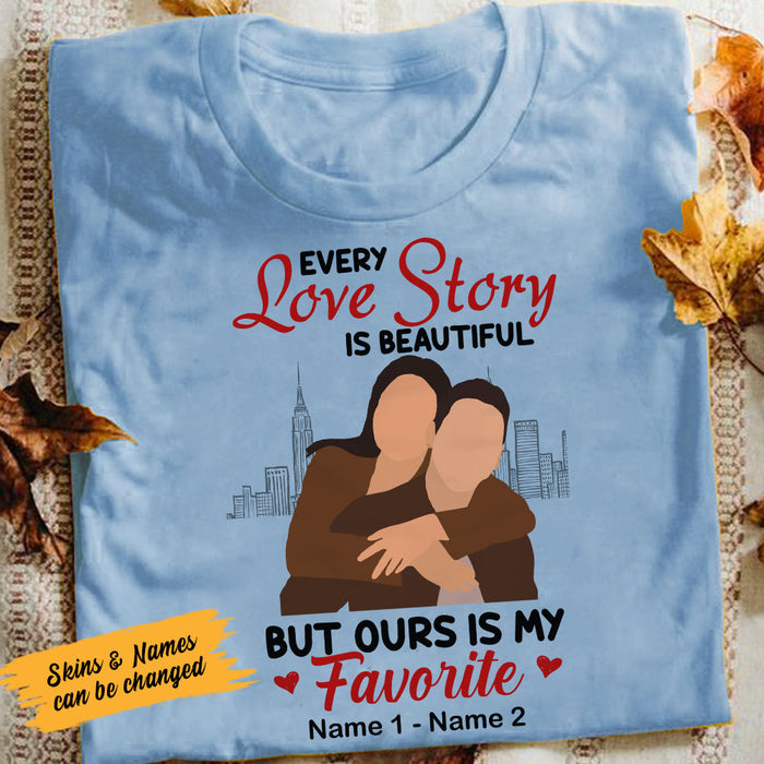 Personalized Couple Love Story T Shirt JL2311 24O58 1