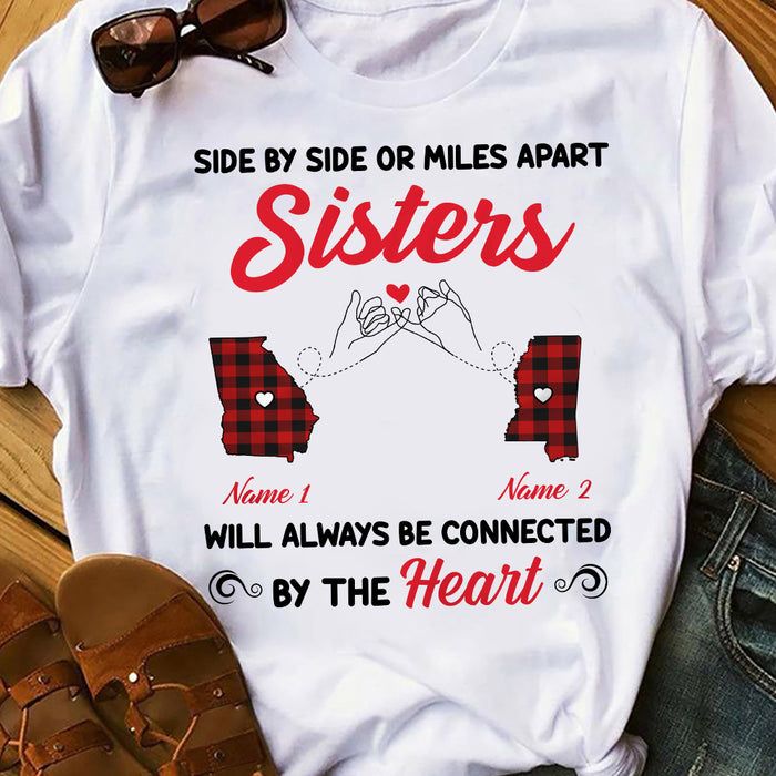 Personalized Friends Sisters Connected T Shirt JL291 95O36 1