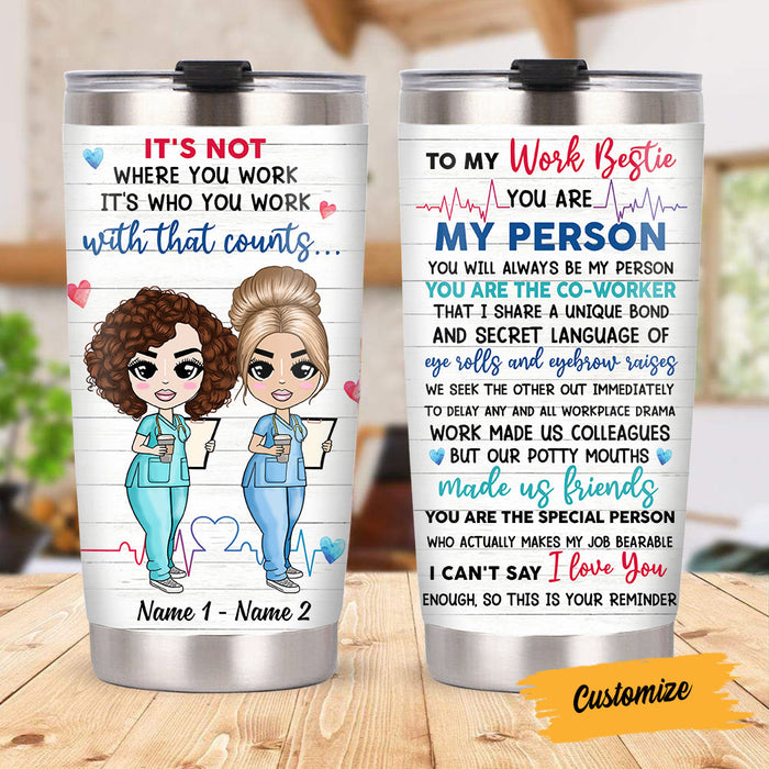 Personalized Nurse Friends Steel Tumbler JL244 30O58 1