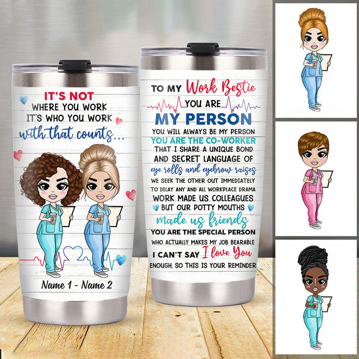 Personalized Nurse Friends Steel Tumbler JL244 30O58 1