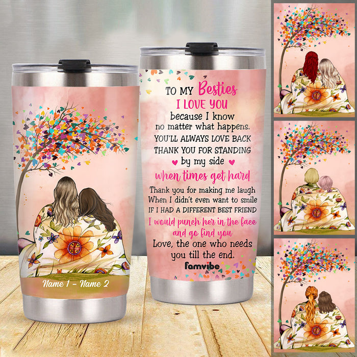 Personalized Friends Bestie Steel Tumbler JL294 95O58 1