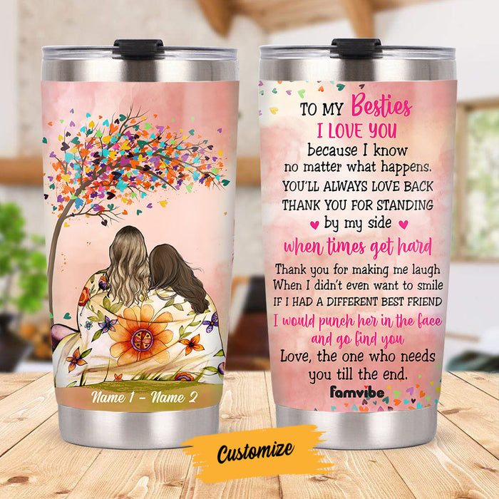 Personalized Friends Bestie Steel Tumbler JL294 95O58 1