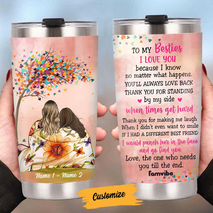 Personalized Friends Bestie Steel Tumbler JL294 95O58 1